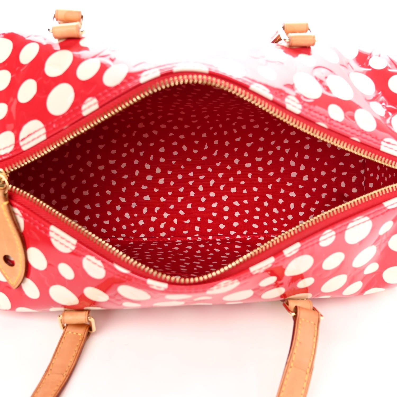 Louis Vuitton Vernis Kusama Infinity Dots Papillon 30 Red 5 of 9