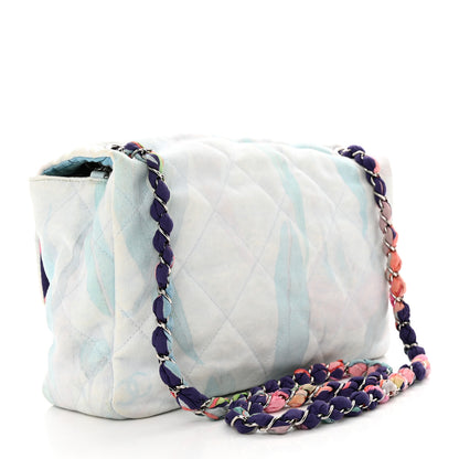 Chanel Canvas Quilted Jungle Jeans Flap White Multicolor 3 of 13