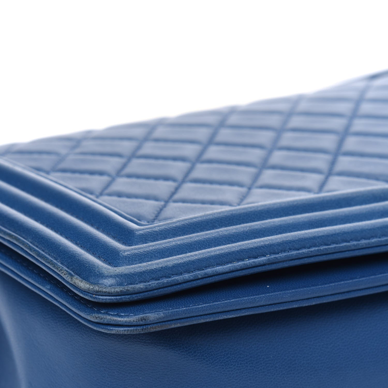 Chanel Lambskin Quilted New Medium Boy Flap Dark Navy Blue 7 of 9