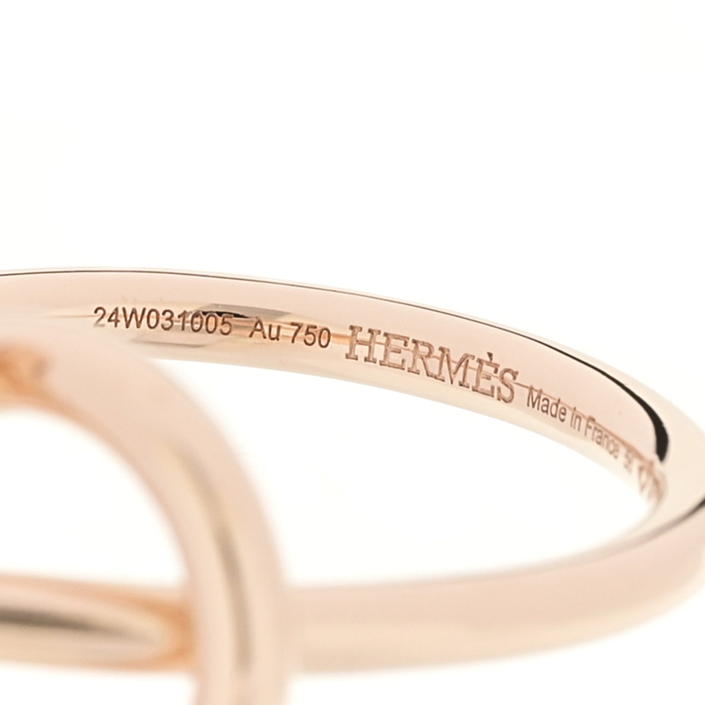 18K Rose Gold Diamond PM Echappee Ring 56 7.75