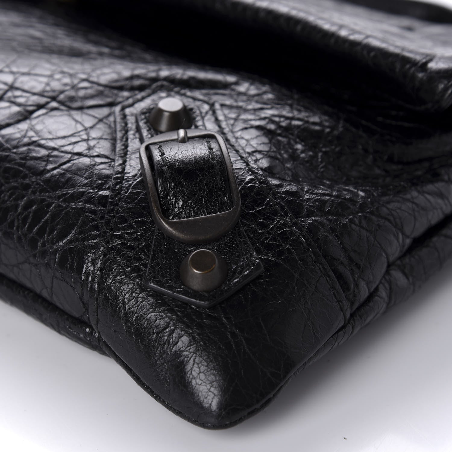 Balenciaga Agneau Classic Hardware Envelope Clutch Black 10 of 11