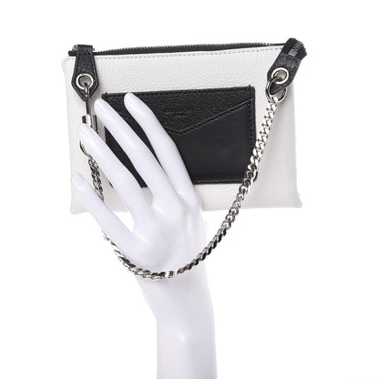 Givenchy Calfskin Duetto Pouch Black White 2 of 11