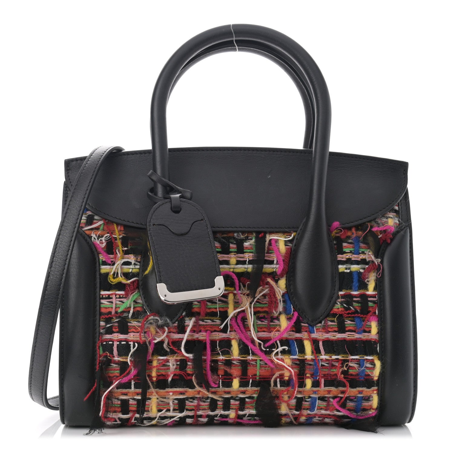 Alexander McQueen Tweed Sweet Calfskin Small Heroine 30 Multicolor Black 1 of 12