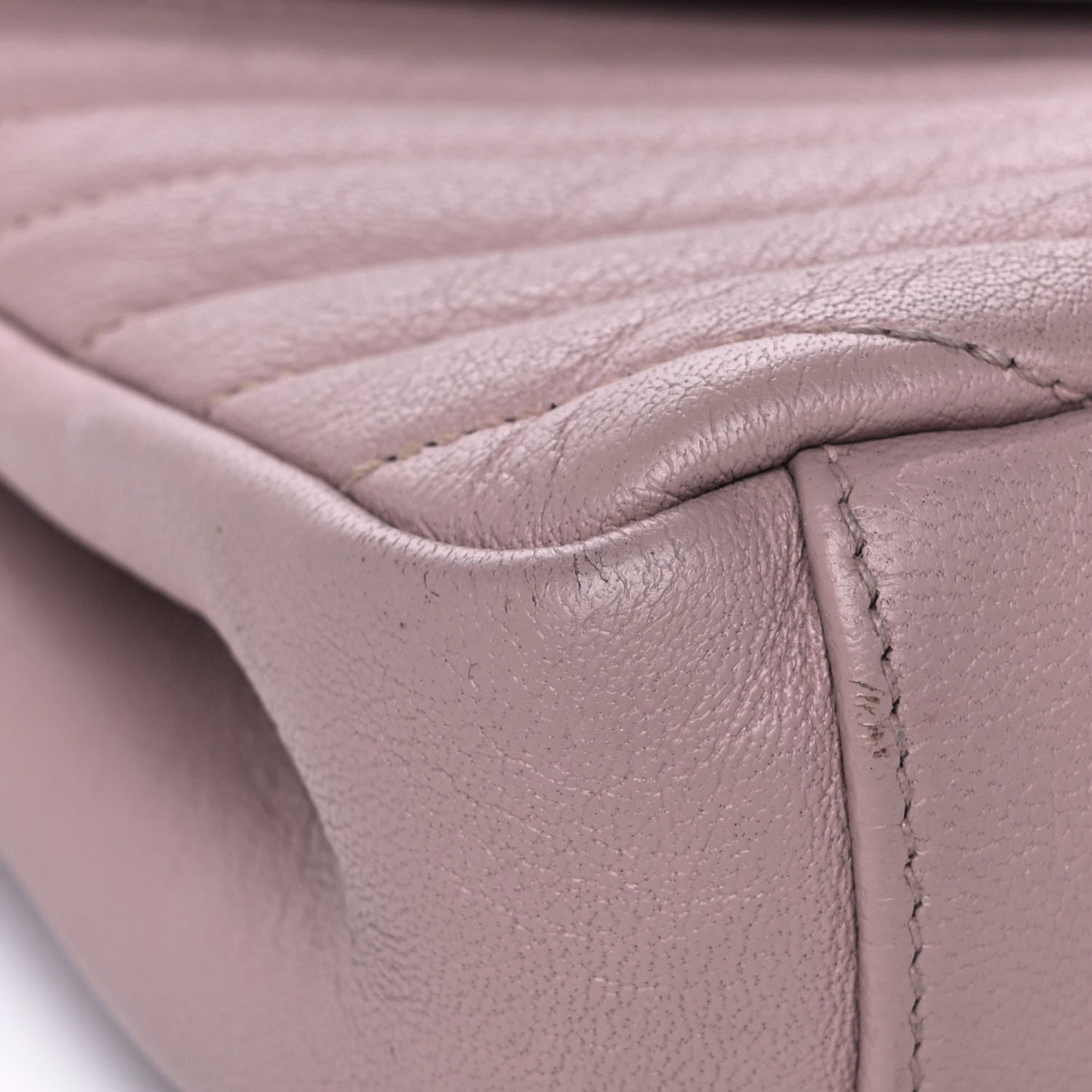 Saint Laurent Sheepskin Matelasse Chevron Monogram Medium College Bag Rose Poudre 5 of 19