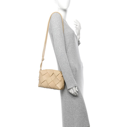 Bottega Veneta Lambskin Maxi Intrecciato Small Cassette Camera Bag Porridge 2 of 9