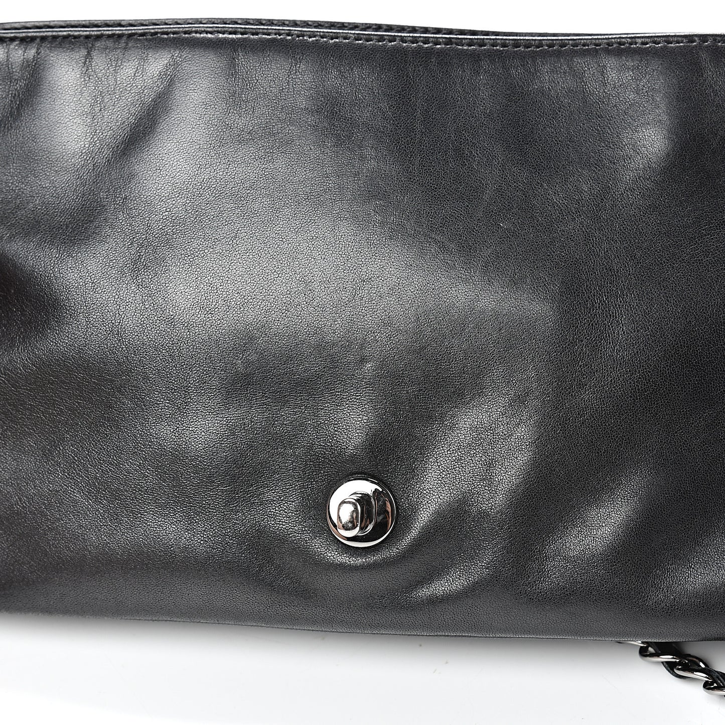 Lambskin Tweed Large Camellia Petals Flap Black