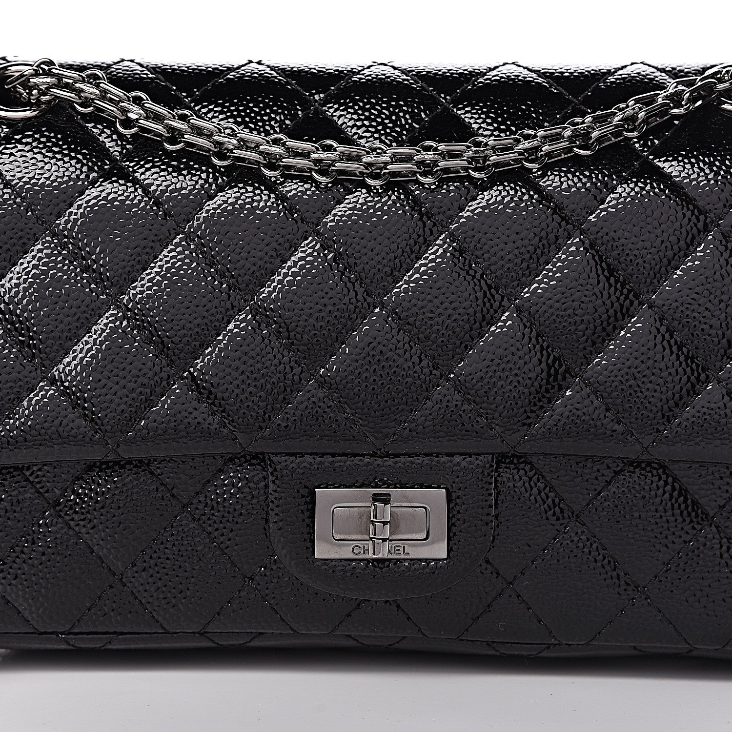 Chanel Patent Caviar Quilted 2.55 Reissue 225 Flap Black 8 of 10