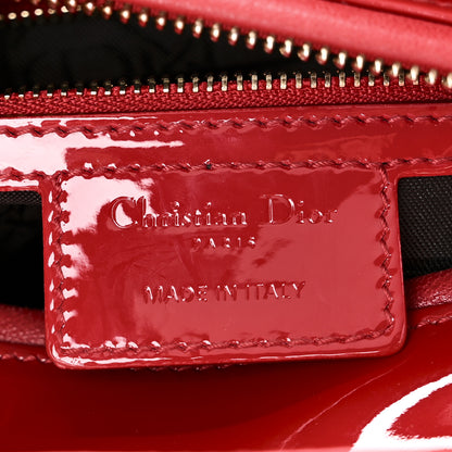 Christian Dior Patent Cannage Medium Lady Dior Red 6 of 10