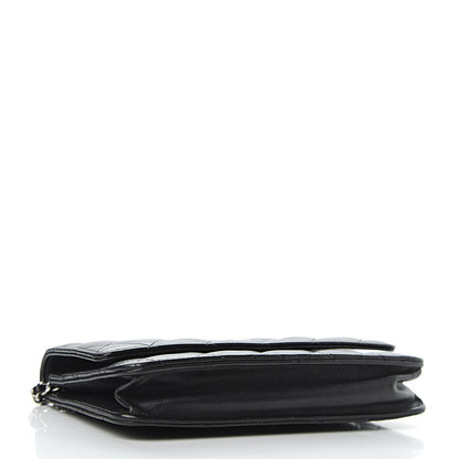 Chanel Lambskin Quilted Wallet On Chain WOC Black 4 of 14