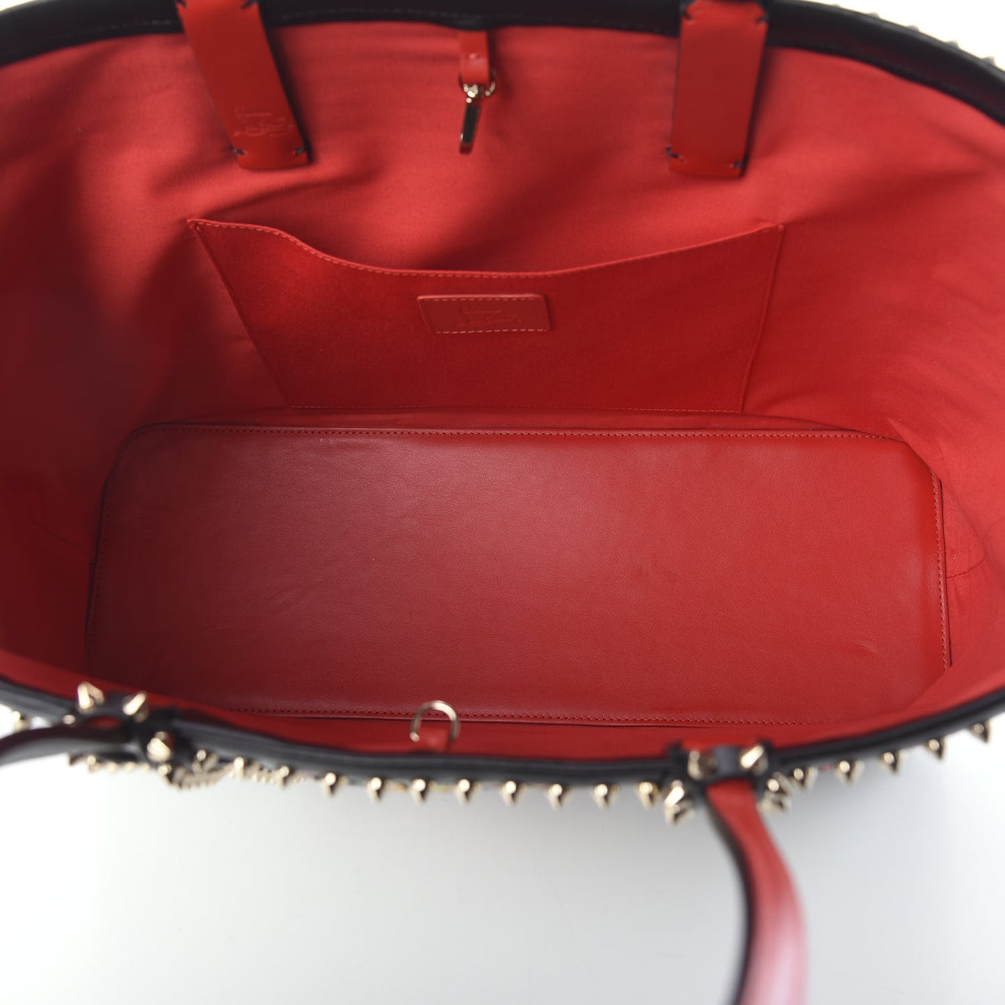 Calfskin Metallic Straw Spikes East West Cabata Tote Multicolor