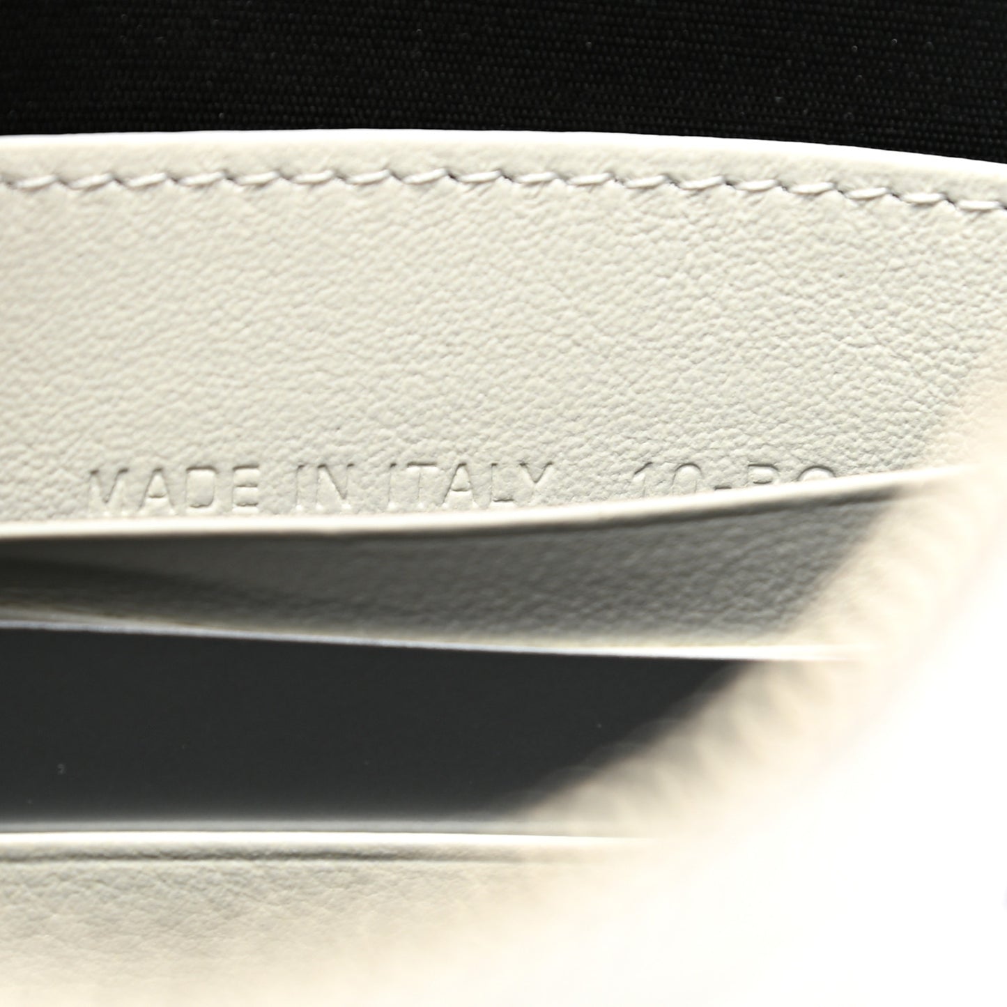 X DANIEL ARSHAM Grained Calfskin Newspaper Wristlet White