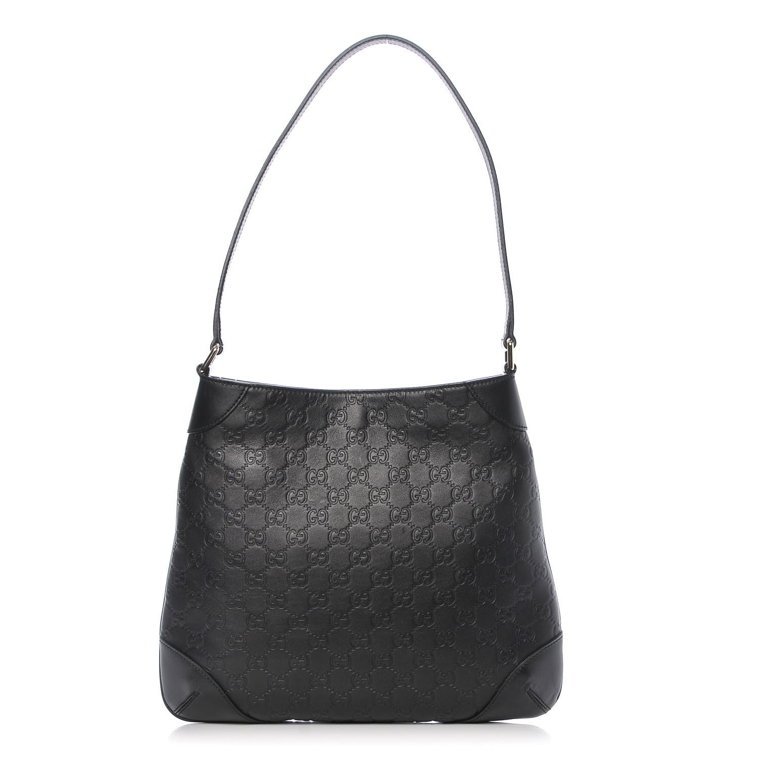 Gucci Guccissima Signature Shoulder Bag Black 1 of 7