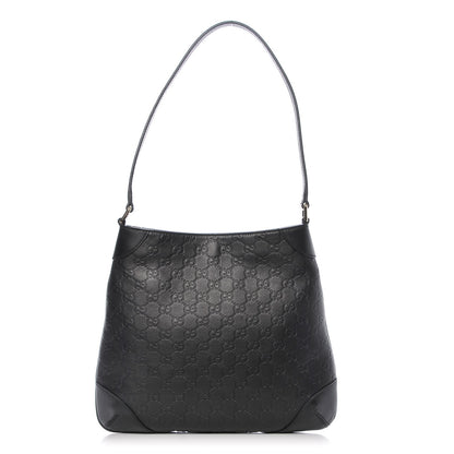 Gucci Guccissima Signature Shoulder Bag Black 1 of 7
