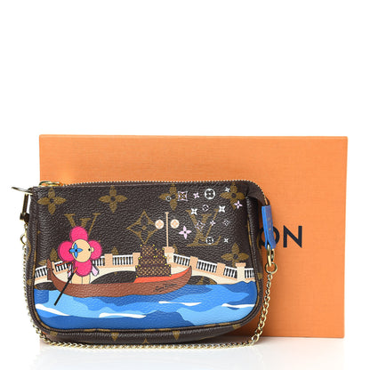 Louis Vuitton Monogram 2019 Christmas Animation Mini Venice Pochette Accessories Blue 8 of 8