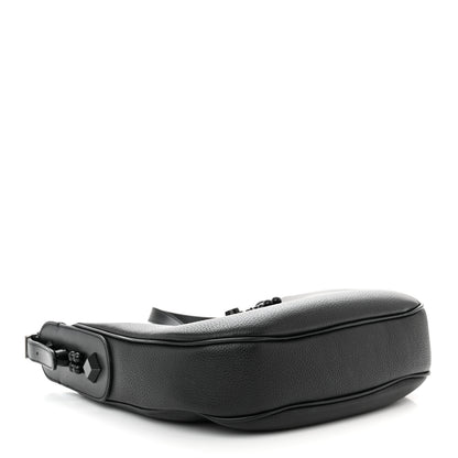 Christian Louboutin Grained Calfskin Carasky Shoulder Bag Black 4 of 12