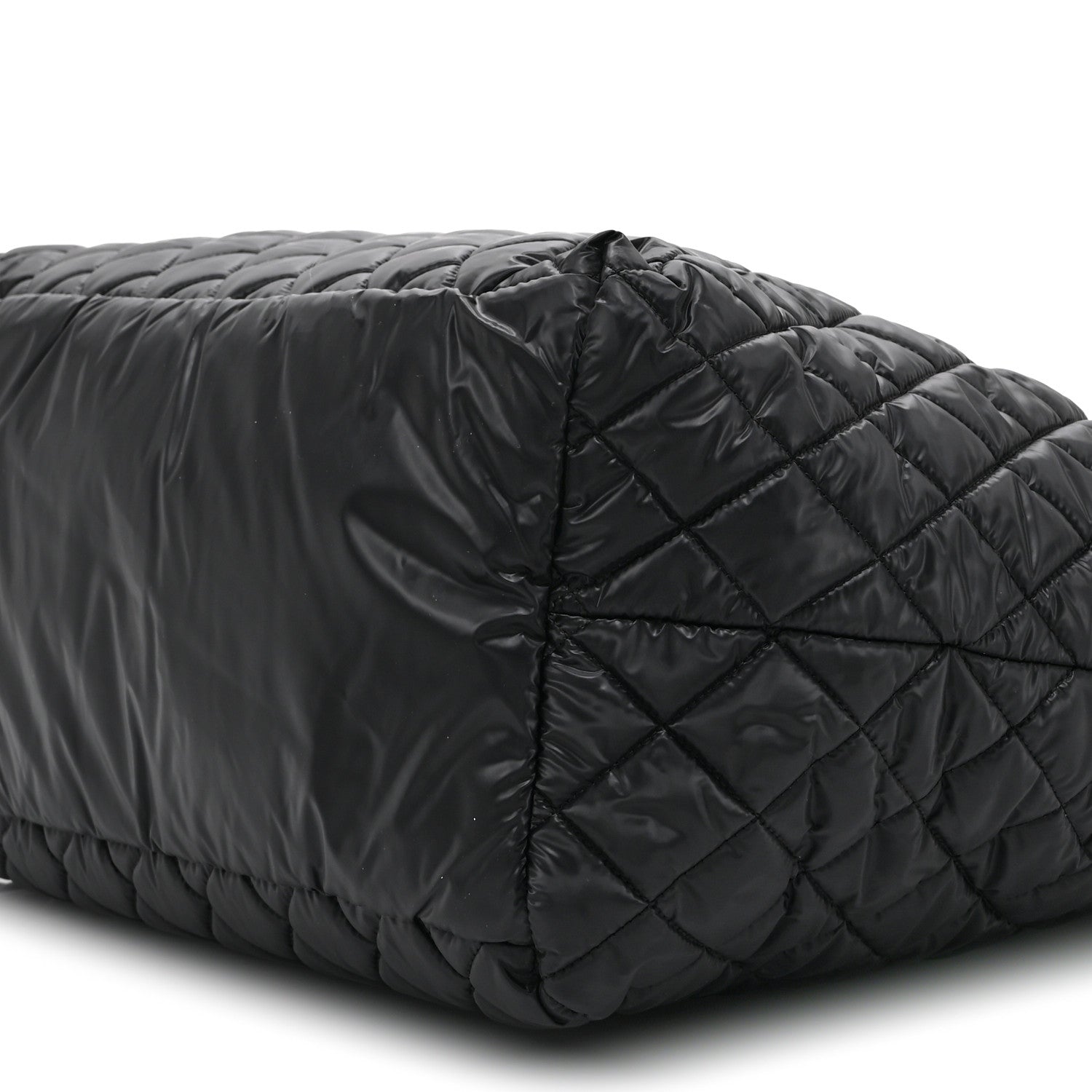 Chanel Nylon Quilted Large Coco Cocoon Tote Black 10 of 10