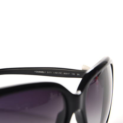 Chanel CC Bow Sunglasses 5171 Black White 6 of 8