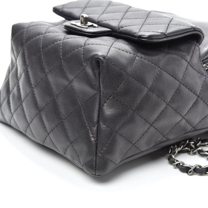 Chanel Lambskin Quilted Drawstring Backpack Black 10 of 10
