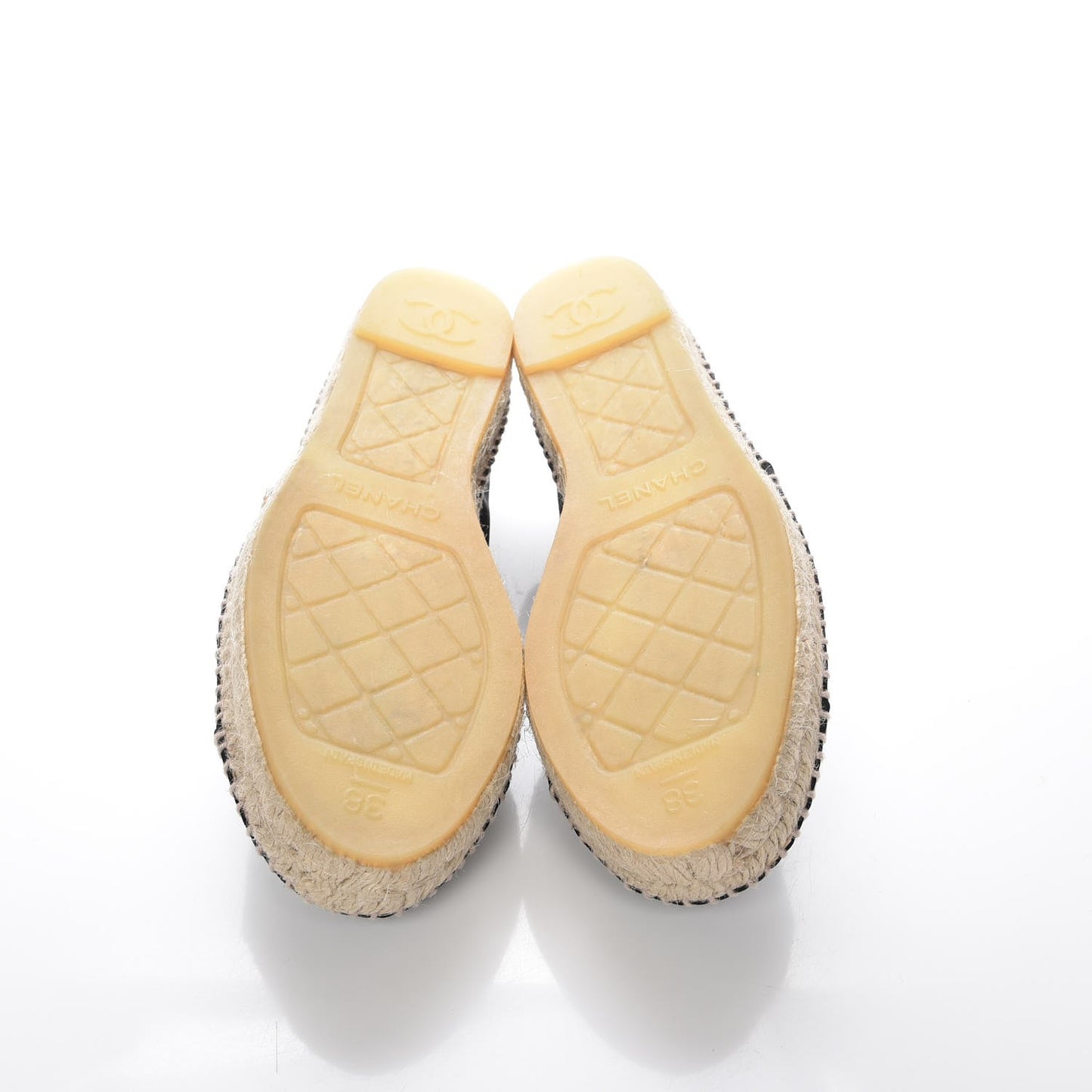 Satin CC Espadrilles 38 Black