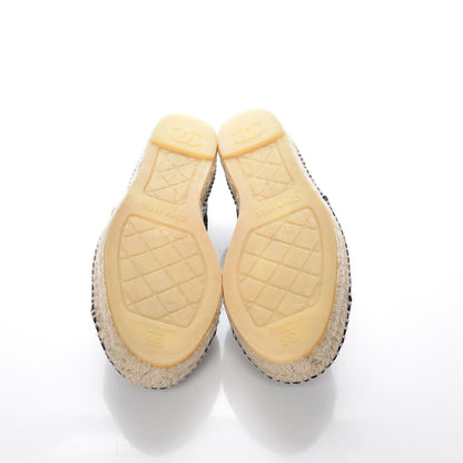 Chanel Satin CC Espadrilles 38 Black 5 of 10