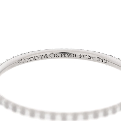 Tiffany Platinum Diamond Metro Full Eternity Band Ring 56 7.5 4 of 4