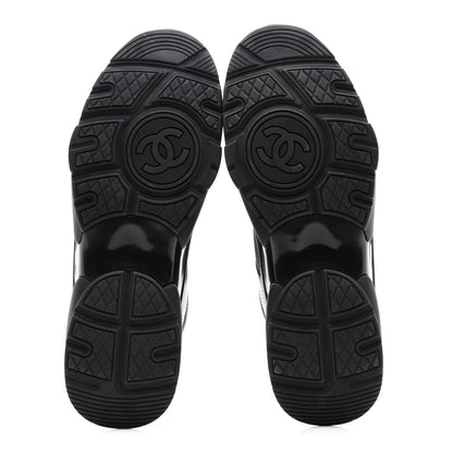 Chanel Calfskin Lambskin CC Uniform Sneakers 42 Black 5 of 12