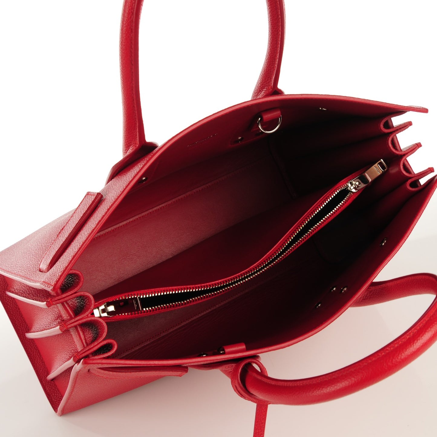 Grained Calfskin Small Sac De Jour New Red