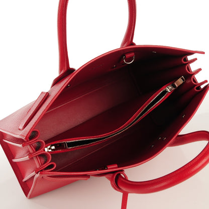 Saint Laurent Grained Calfskin Small Sac De Jour New Red 9 of 9
