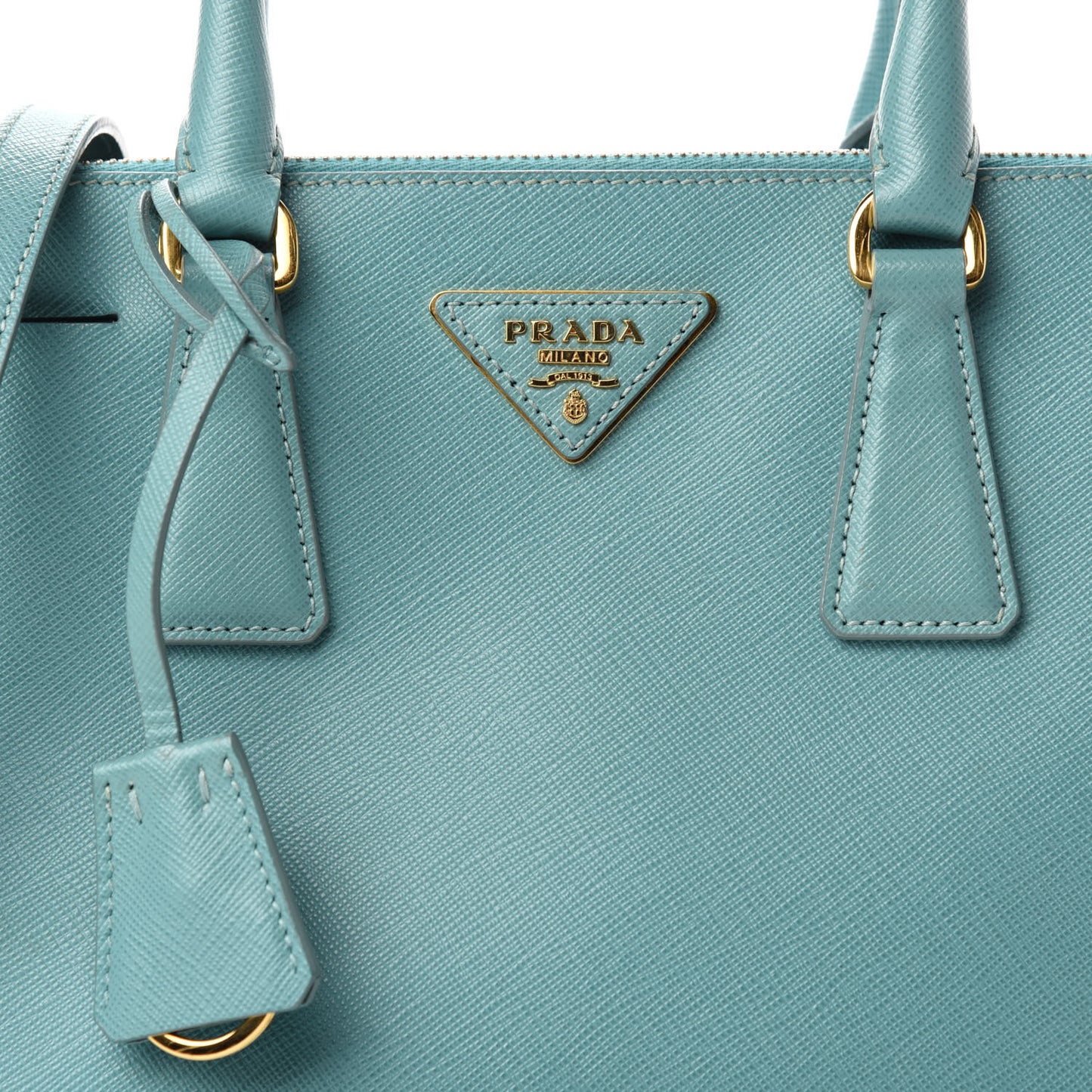 Saffiano Lux Mini Galleria Double Zip Tote Anice