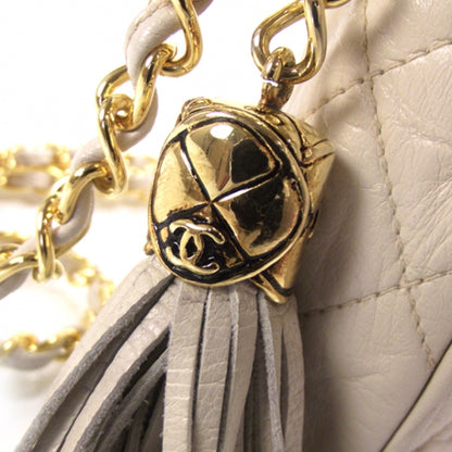 Chanel Lambskin Tassel Shoulder Bag Beige 7 of 11