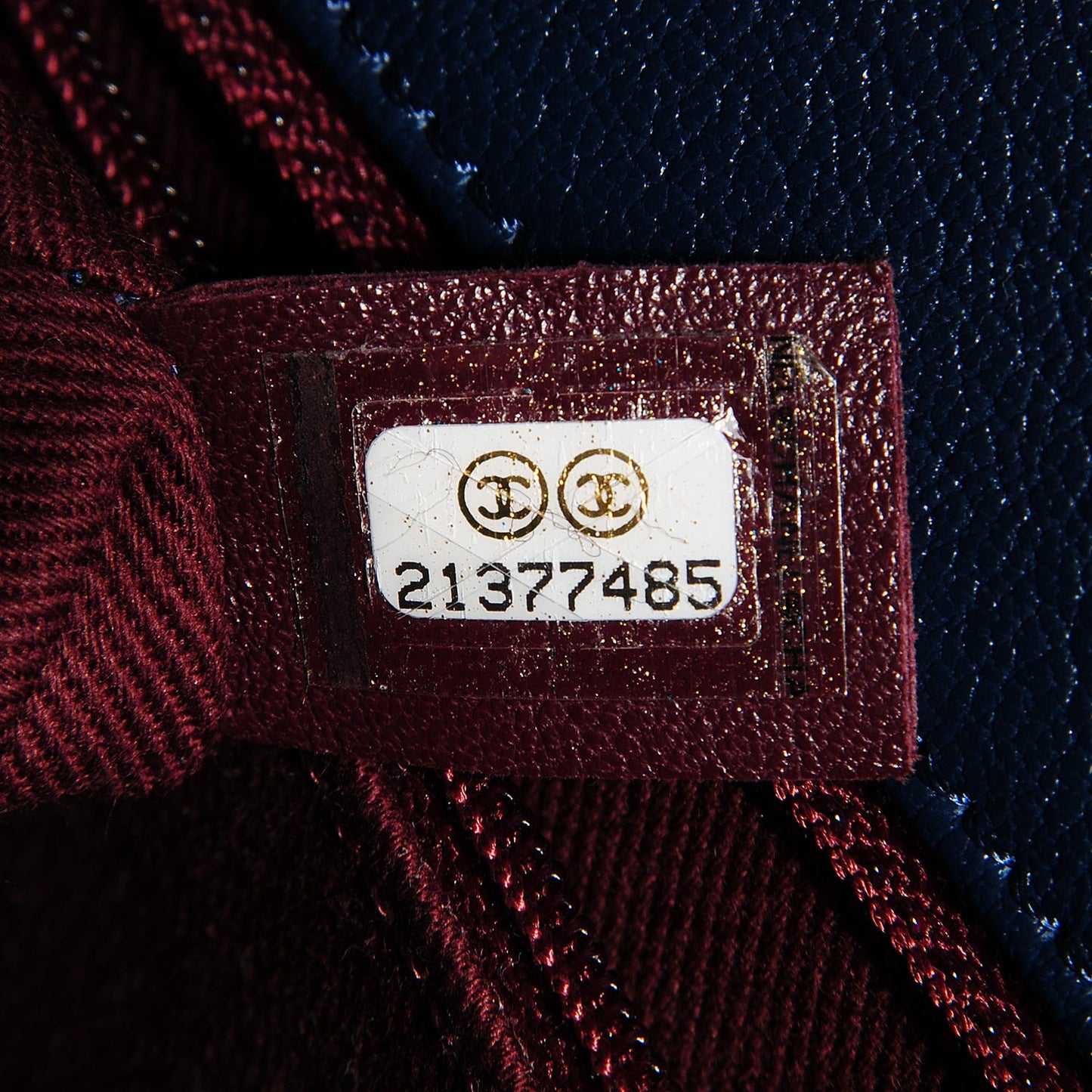 Patent Goatskin Quilted CC Eyelet Small Flap Blue