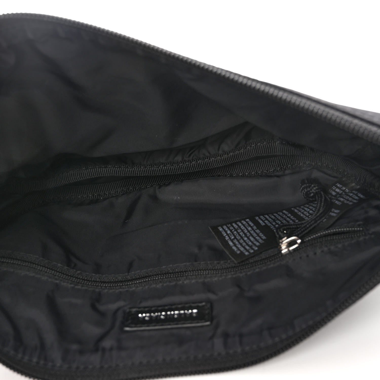 Balenciaga Recycled Sport Nylon Logo Embroidered Wheel Sling Bag Black White 5 of 9