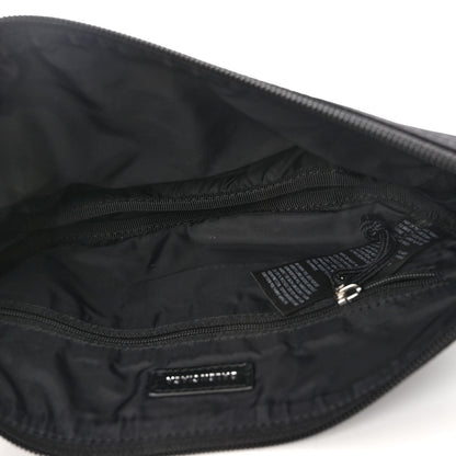 Balenciaga Recycled Sport Nylon Logo Embroidered Wheel Sling Bag Black White 5 of 9