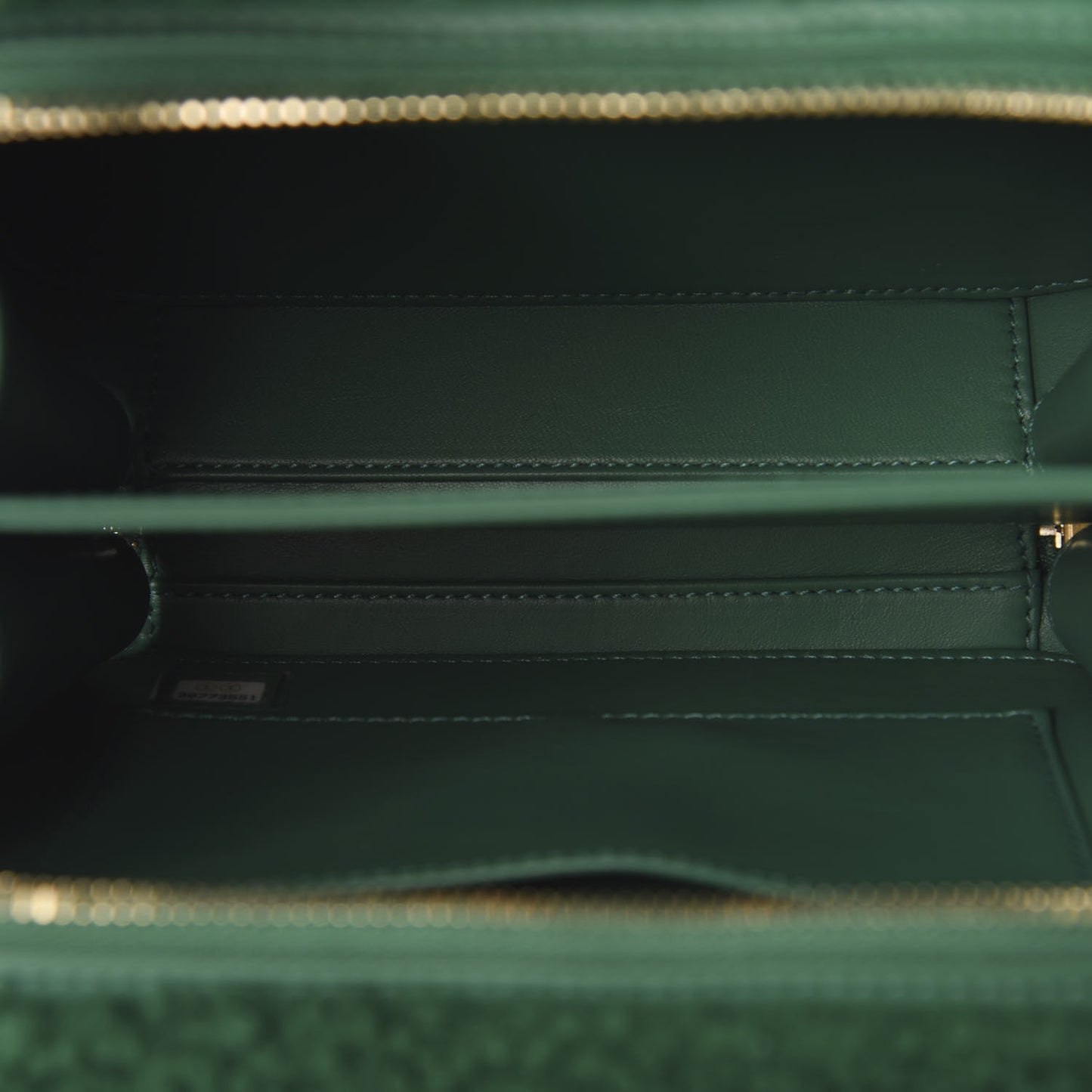 Lambskin Shearling Quilted Small CC Filigree Vanity Case Green