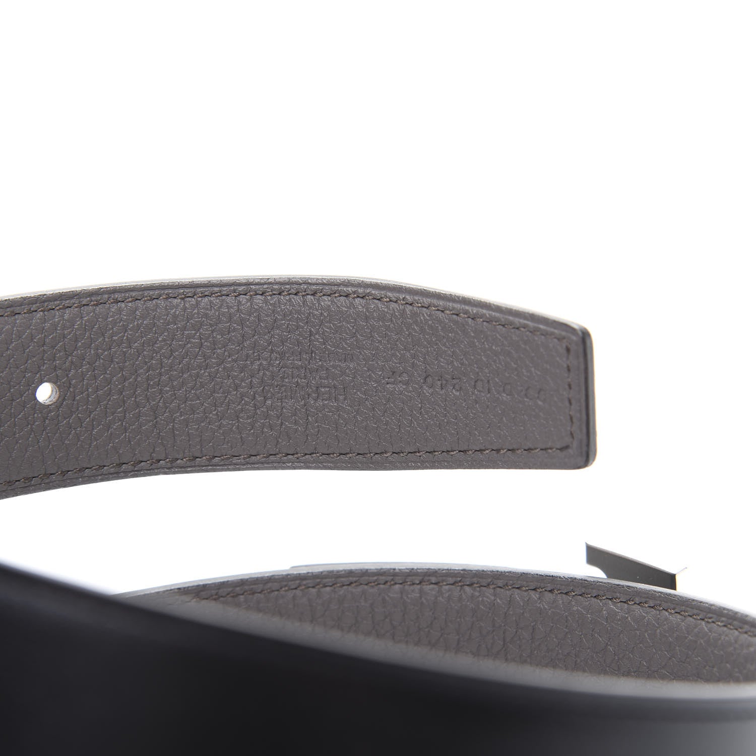 Hermes Box Togo 32mm H Belt 90 Black Etain 3 of 6