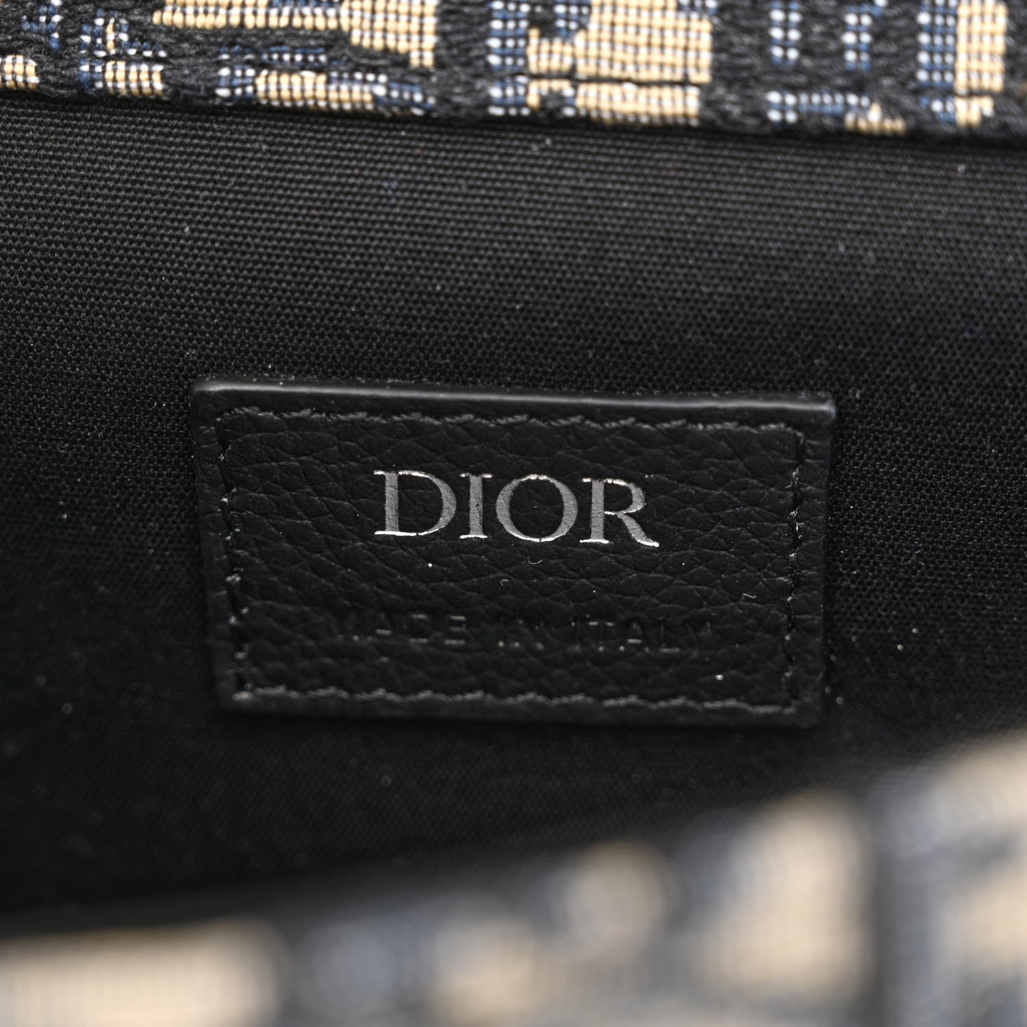 Christian Dior Oblique Grained Calfskin Mini Gallop Bag With Strap Black Beige 6 of 14