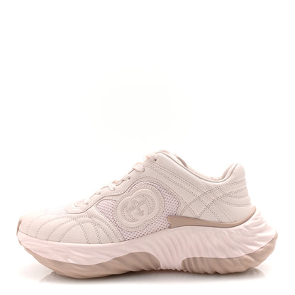 Gucci Calfskin Interlocking G Ripple Womens Platform Sneakers 38.5 Light Pink 1 of 9