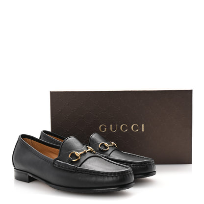 Gucci Calfskin Womens 1953 Horsebit Loafers 38.5 Black 10 of 10