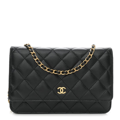 Chanel Caviar Quilted Wallet on Chain WOC Black 1 of 12