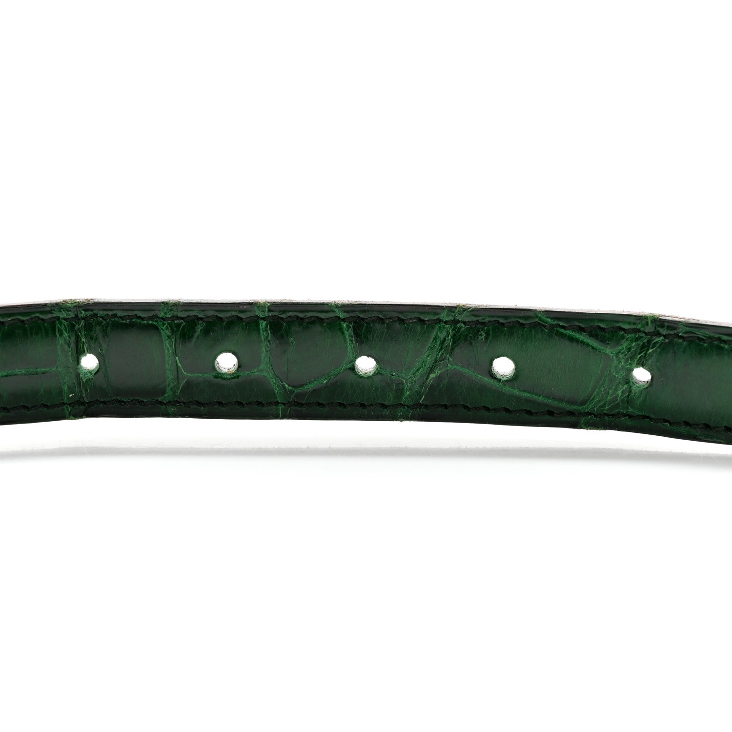 Hermes Shiny Crocodile Porosus 18mm Etriviere Belt 70 28 Vert Emeraude 3 of 16