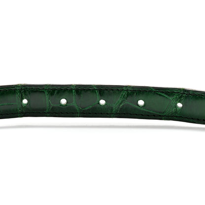 Hermes Shiny Crocodile Porosus 18mm Etriviere Belt 70 28 Vert Emeraude 3 of 16
