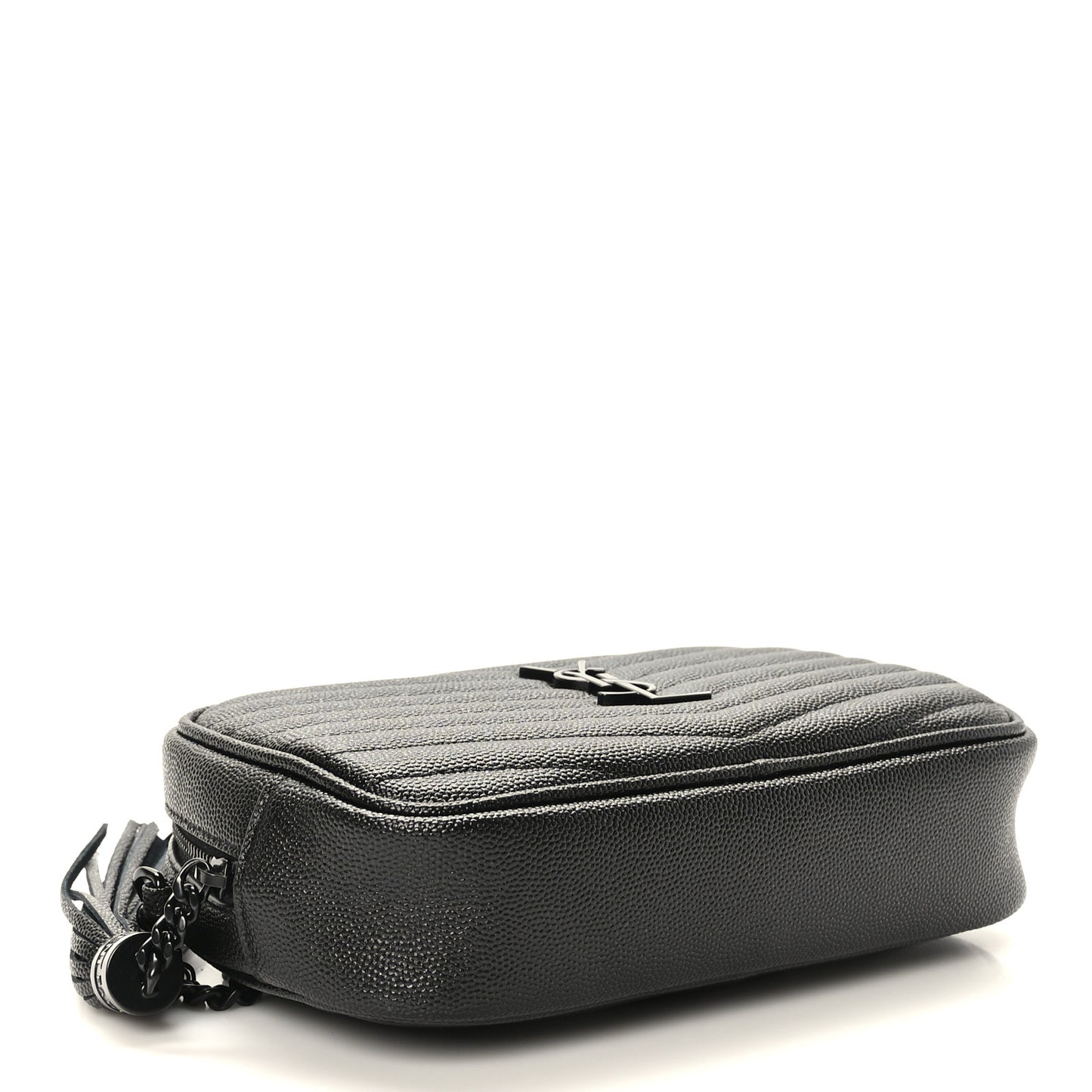 Grain De Poudre Matelasse Monochrome Monogram Mini Lou Camera Bag Black