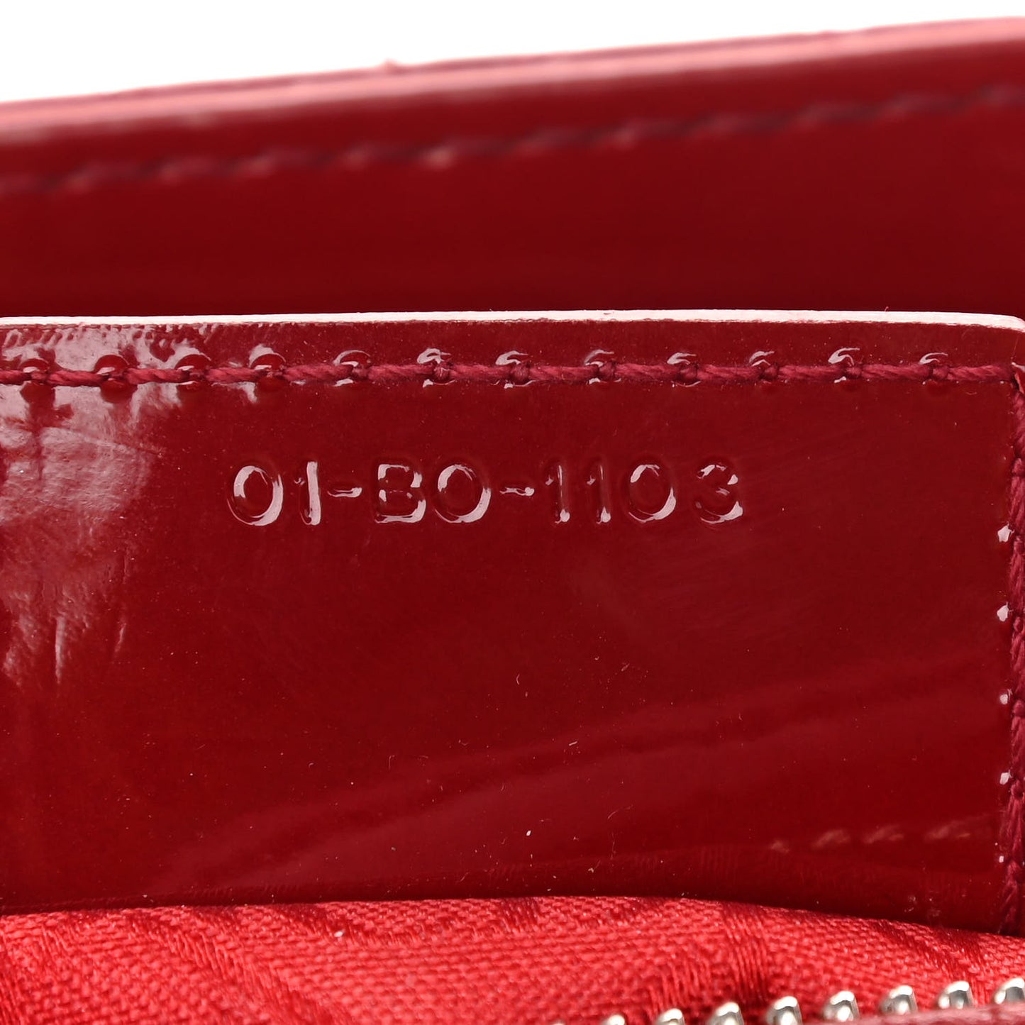 Patent Cannage Medium Lady Dior Red