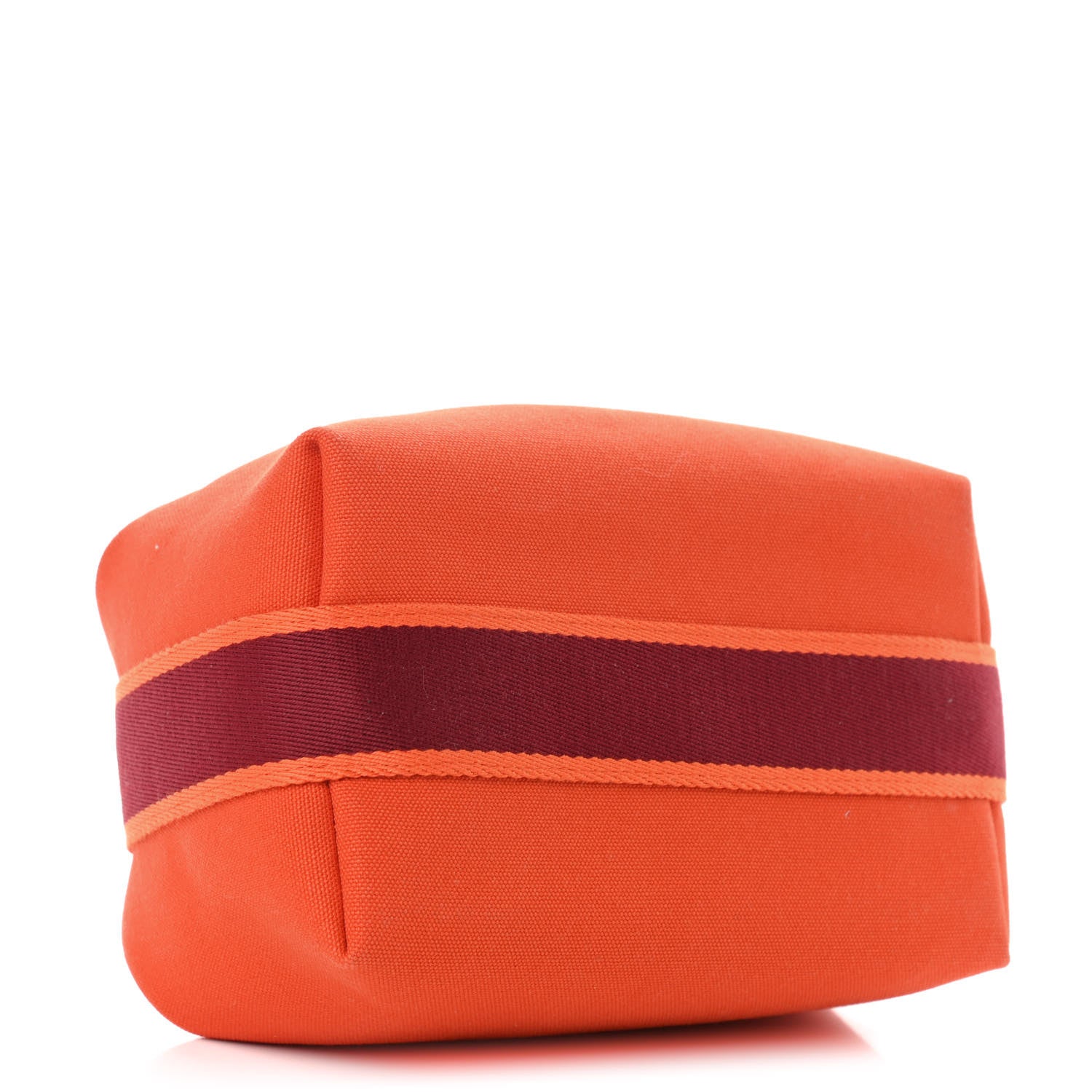 Hermes Canvas Small Bride-A-Brac Pouch Orange Burgundy 4 of 6