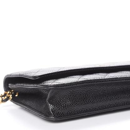 Chanel Caviar Quilted Wallet On Chain WOC Black 9 of 15