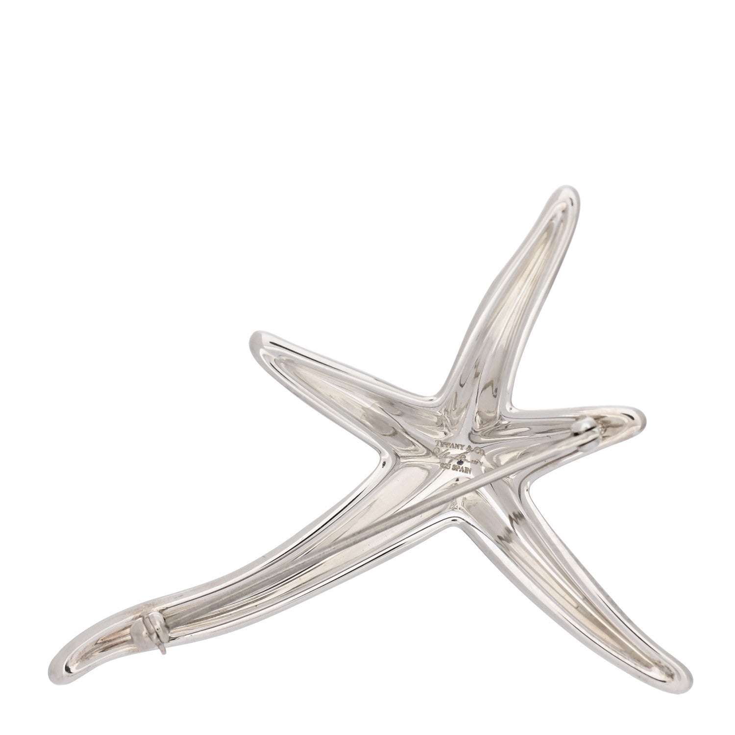 Tiffany Sterling Silver Extra Large Starfish Brooch Pin 3 of 4