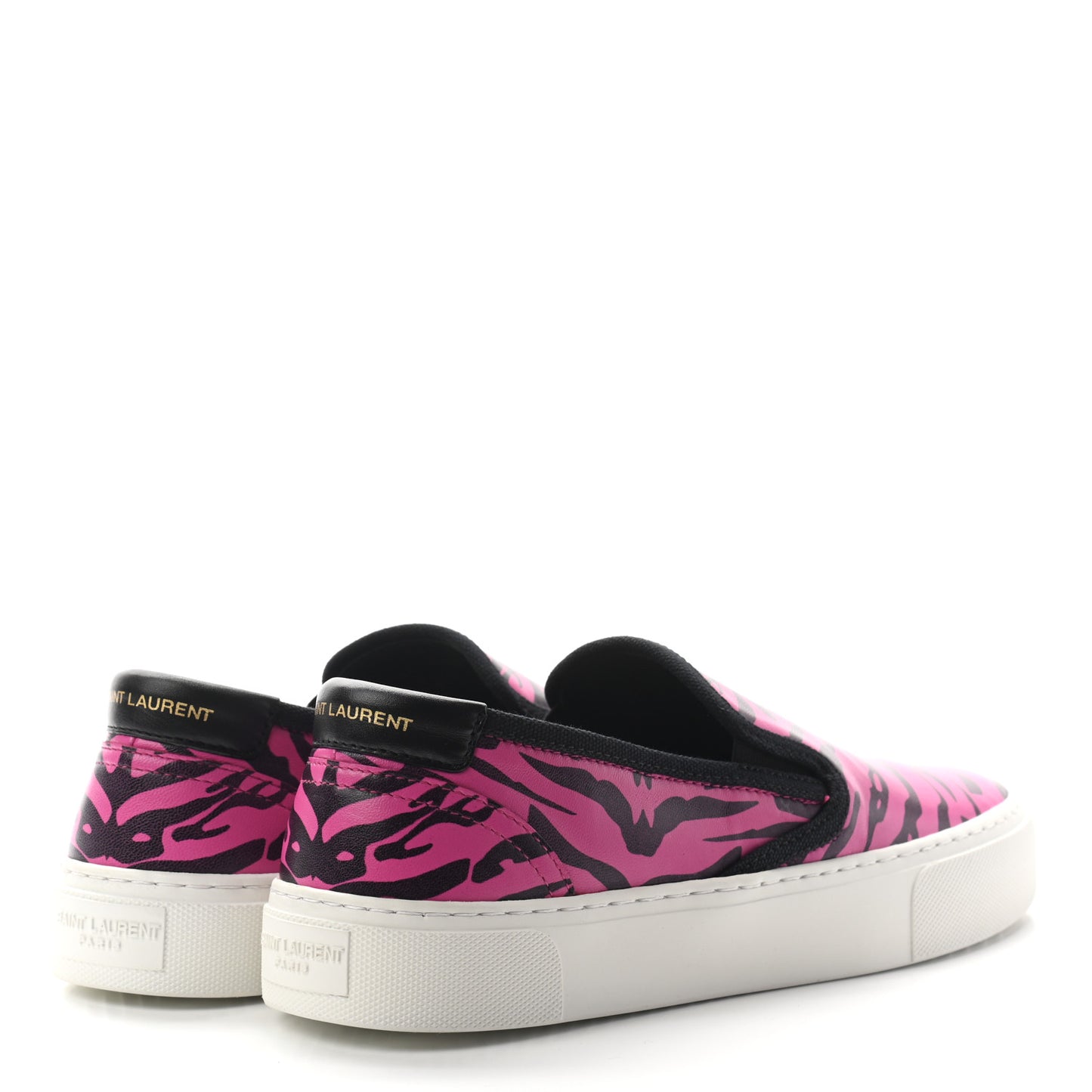 Nappa Zebra Womens Venice Slip On Sneakers 39 Fuchsia Black
