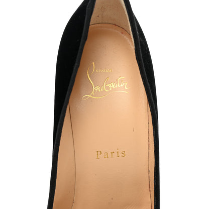 Christian Louboutin Velvet Madame Menule Bow 100 Pumps 37.5 Black 7 of 8