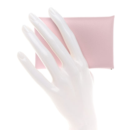 Hermes Evercolor Calvi Card Case Mauve Pale 2 of 8