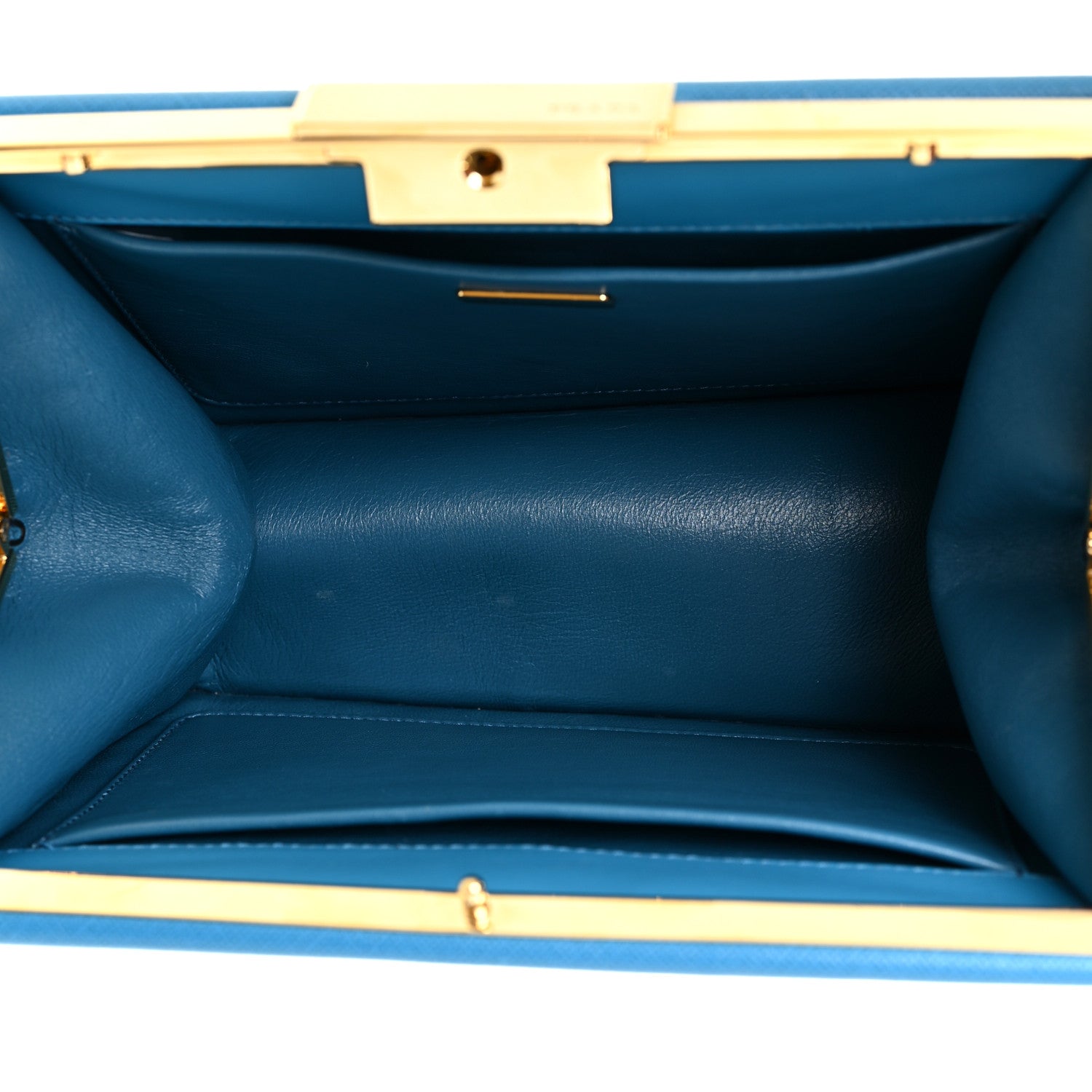 Prada Saffiano City Calf Light Frame Bag Celeste 5 of 15